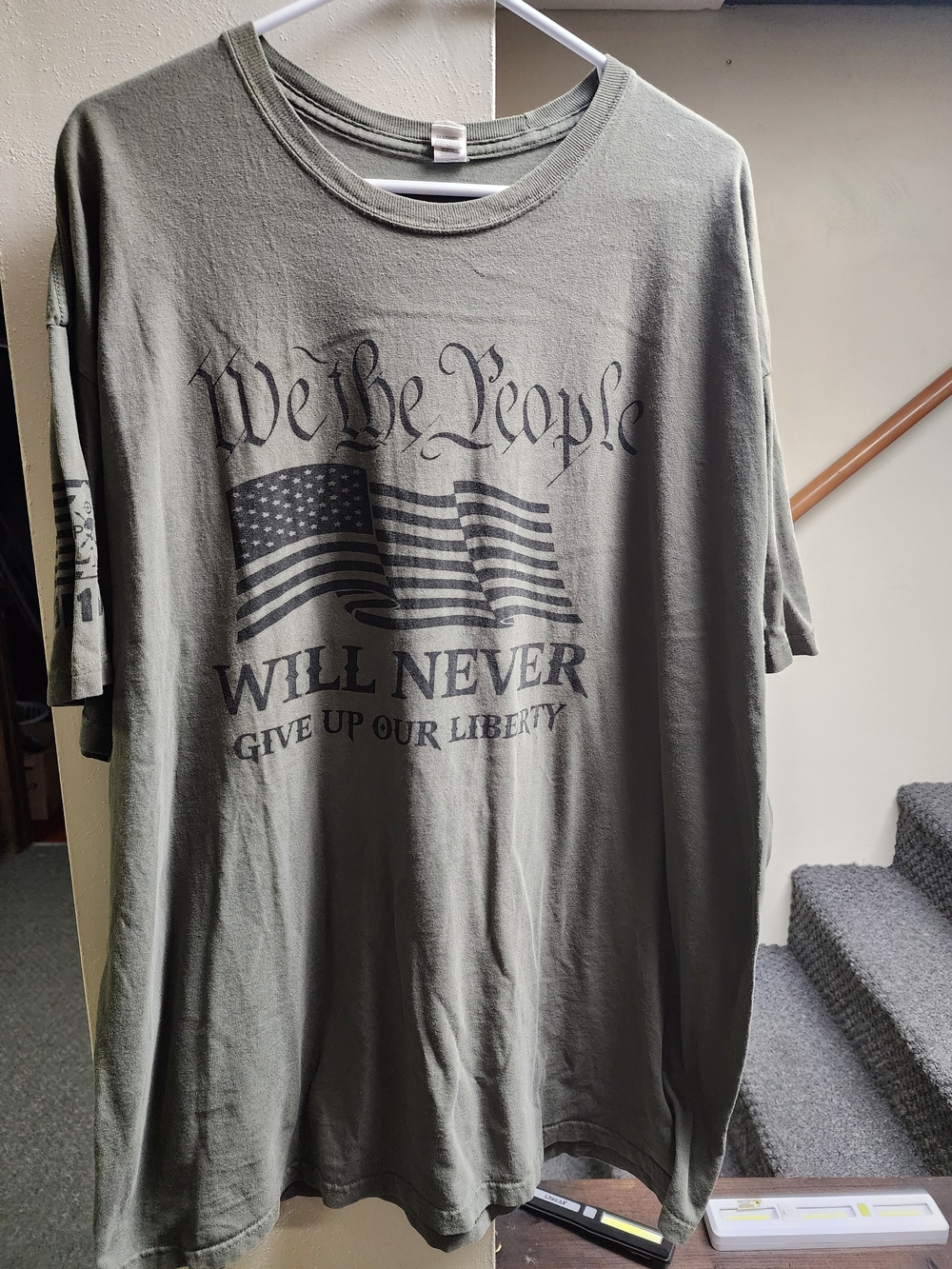 & Other Stories Olive Green 'We the People' Graphic Tee
